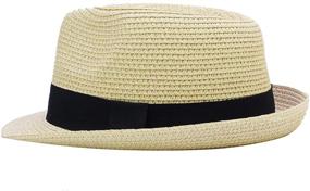 img 3 attached to Sandy Ting Summer Panama Fedora Boys' Accessories