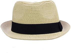 img 1 attached to Sandy Ting Summer Panama Fedora Boys' Accessories