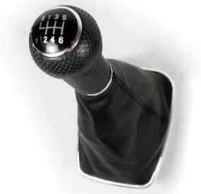 img 3 attached to 🚗 High-Performance 6-Speed Chrome Gear Shift Knob with Gaitor for VW Mk4 Golf/GTI/R32 99-2005 & Mk4 Jetta/Bora 99-2004