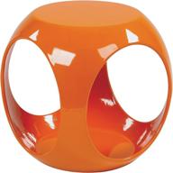 🍊 ave six orange high gloss cube occasional table with slick finish logo