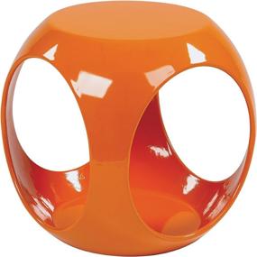 img 4 attached to 🍊 AVE SIX Orange High Gloss Cube Occasional Table with Slick Finish