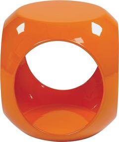 img 3 attached to 🍊 AVE SIX Orange High Gloss Cube Occasional Table with Slick Finish