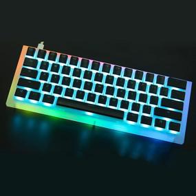 img 1 attached to 🔑 YMDK PBT Doubleshot Shine Through Pudding Keycaps in Black - suitable for MX Mechanical Keyboards such as Corsair, Razer, SF KBD75, Tada68, and DZ60 (Full Set of Keycaps)