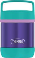 thermos stainless steel vacuum food jar with 🍱 handle - 10oz purple insulated container (ts3050pu6) for hot/cold meals logo