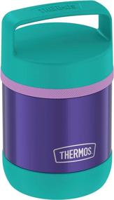 img 3 attached to Thermos Stainless Steel Vacuum Food Jar with 🍱 Handle - 10oz Purple Insulated Container (TS3050PU6) for Hot/Cold Meals