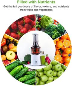 img 3 attached to 🥤 Ventray Masticating Juicer Machines: A Powerful Cold Press Juice Maker with Wide Chute and Effortless Cleaning - White