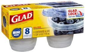 img 3 attached to 🍱 GladWare Mini Food Storage Containers - Small Round Containers for 4 oz of Food, with Lids - 8 Count Set