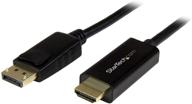 🎥 видеосигнал высокой четкости - кабель displayport до hdmi startech.com 6 футов (2 м) - 4k 30 гц - адаптерный кабель dp 1.2 до hdmi - защелкающийся разъем dp - пассивный кабель dp до hdmi логотип