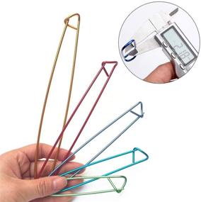 img 2 attached to 🧶 Knitting Stitch Holders Set - 18 PCS Aluminum Yarn Stitch Holders in 6 Sizes, Including 100 Locking Stitch Markers for Crochet Knitting Needle Safety Pins