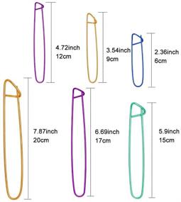 img 3 attached to 🧶 Набор держателей петель для вязания - 18 штук алюминиевых держателей петель разных размеров, включая 100 замочных маркеров для вязания крючком и вязания спицами.