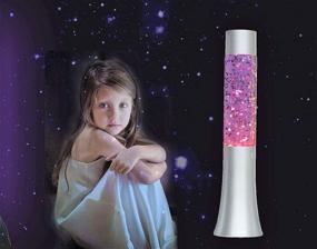 img 2 attached to 🌟 Lightahead 13" Glitter Glow Lamp: Mesmerizing Motion Sparkle with Metal Base