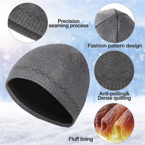 img 1 attached to SATINIOR Winter Beanie Knitted Cuffed Sports & Fitness