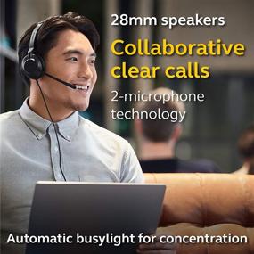 img 2 attached to 🎧 Jabra Evolve2 30 MS Wired Headset - Lightweight, Portable Telephone Headset with Superior Audio and Comfort