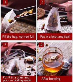 img 1 attached to ☕ Convenient and Eco-Friendly Tea Filter Bags Set: 300 Disposable Infusers with Free Tea Spoon, Ideal for Loose Leaf Tea, Coffee, Spice, and Herbs