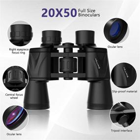 img 3 attached to 🔭 Simitten 20x50 High Power Binoculars: Professional HD Optics for Bird Watching, Outdoor Travel, Concerts, and Sports Games