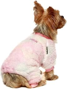 img 3 attached to 🦄 Fitwarm Unicorn Embroidered Dog Pajamas - Thick Velvet Puppy Clothes for Winter - Cat Onesies Jumpsuits