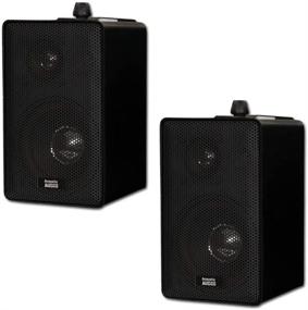 img 4 attached to 🔊 400 Watt Black Pair of Acoustic Audio 251B Indoor/Outdoor 3-Way Speakers