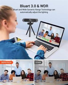 img 2 attached to 📸 2021 DEPSTECH 4K Webcam: Sony Sensor & Autofocus for Laptop PC, Streaming on Zoom, Skype, Facetime, YouTube