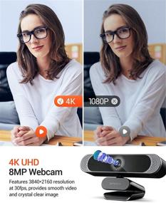 img 3 attached to 📸 2021 DEPSTECH 4K Webcam: Sony Sensor & Autofocus for Laptop PC, Streaming on Zoom, Skype, Facetime, YouTube