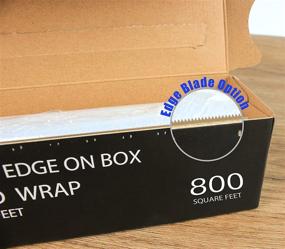 img 2 attached to BPA-Free Clear Plastic Food Wrap Roll – 800 SQ. FT, Extra Cling, Easy to Cut, No Mess