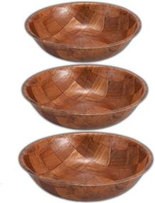 img 4 attached to 🥗 Stylish Wooden Salad Bowl Set for Elegant Serving