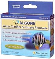 algone large aquarium water clarifier and nitrate remover: achieve crystal clear water! logo