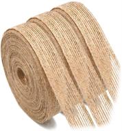 🎁 garden-one: 3 rolls of natural jute burlap fabric ribbon - perfect for gift wrapping, wedding events, parties, and home decorations! each roll 10m (1cm) logo