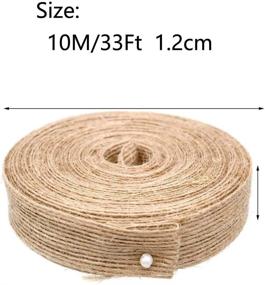 img 3 attached to 🎁 Garden-One: 3 Rolls of Natural Jute Burlap Fabric Ribbon - Perfect for Gift Wrapping, Wedding Events, Parties, and Home Decorations! Each Roll 10m (1cm)