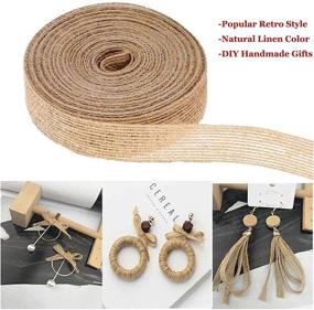 img 1 attached to 🎁 Garden-One: 3 Rolls of Natural Jute Burlap Fabric Ribbon - Perfect for Gift Wrapping, Wedding Events, Parties, and Home Decorations! Each Roll 10m (1cm)