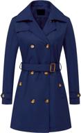 womens double breasted classic overcoat outerwear logo