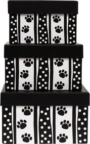 img 1 attached to 🐾 Polka Dot Paws Premier Packaging 3-Piece Nested Decorative Box Set