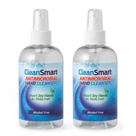 🧴 alcohol-free cleansmart antimicrobial skin & hand cleanser, 8 ounce bottle (pack of 2) - safe cleanser logo