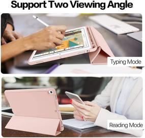 img 2 attached to 📱 BENTOBEN Slim Pink iPad Air 10.5" Case (3rd Gen) with Pencil Holder - Premium Protective Tablet Case for Apple iPad Air 3 10.5, 2019/ iPad Pro 10.5, 2017 - Auto Sleep/Wake Feature