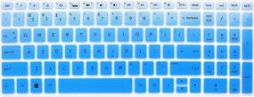 img 4 attached to 🔵 15.6" Silicone Keyboard Skin for HP Pavilion x360 15-br075nr, Pavilion 15-cc, 15-cb Series, HP Envy x360 15m-bp 15m-bq, Envy 17.3" 17m-ae011dx - Ombre Blue