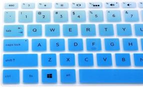 img 1 attached to 🔵 15.6" Silicone Keyboard Skin for HP Pavilion x360 15-br075nr, Pavilion 15-cc, 15-cb Series, HP Envy x360 15m-bp 15m-bq, Envy 17.3" 17m-ae011dx - Ombre Blue