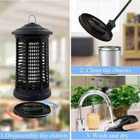 img 1 attached to 🦟 Electric Bug Zapper for Indoor & Outdoor Use, 4200V Powerful Mosquito Killer, Waterproof Insect Zapper, Electric Mosquito Zappers for Home Garden Backyard