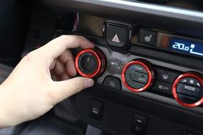 img 1 attached to Sdeho Pink Air Conditioner Switch CD Button Knob For Toyota Tacoma 2016-2022 (Aluminum Alloy Pink)