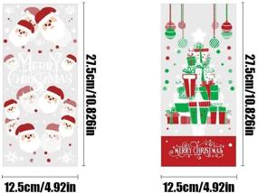 img 2 attached to 🎁 Premium 120Pcs VEYLIN Christmas Cellophane Goody Bags for Holiday Party Favors