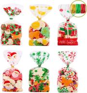 🎁 premium 120pcs veylin christmas cellophane goody bags for holiday party favors logo