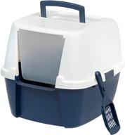 🚽 optimized large hooded corner litter box with scoop by iris usa logo