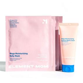 img 4 attached to 🤰 Element Mom Mega Moisturizing Kit: Ultimate Pregnancy Gift Box with 4-Pack Belly Mask, Probiotic Stretch Mark Cream, 5 Types of Hyaluronic Acid, Toxin-Free Formula