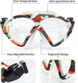 img 2 attached to WeaArco Snorkel Mask Set: Anti-Fog Gear for Adults and Kids, Ideal for Scuba Diving, Snorkeling, and Swimming with 180° Panoramic View Goggle