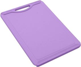 img 1 attached to 🍽️ Non-Slip Poly Cutting Board with Juice Groove - Dishwasher Safe, BPA Free, Plastic, Kitchen Tool, Non-Porous Surface (11"x8", Solid Purple)