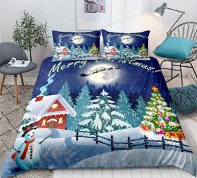 img 3 attached to Helehome Christmas Bedding Colorful Comforter Kids' Home Store