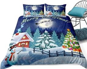 img 4 attached to Новогоднее постельное белье Helehome Colorful Comforter