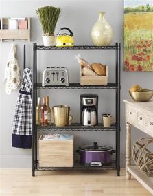 img 2 attached to 📚 Supreme 4 Tier Shelving by Whitmor with Adjustable Shelves and Leveling Feet - Black