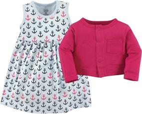 img 1 attached to Luvable Friends Baby and Toddler Girl Dress Set with Cardigan