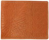 cognac genuine leather wallet bifold men's accessories logo