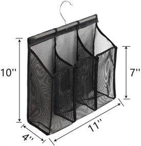 img 3 attached to 🛁 ALYER Hanging Mesh Shower Caddy: Convenient Bathroom Toiletry Organizer in Black