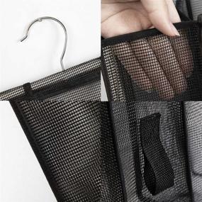 img 2 attached to 🛁 ALYER Hanging Mesh Shower Caddy: Convenient Bathroom Toiletry Organizer in Black